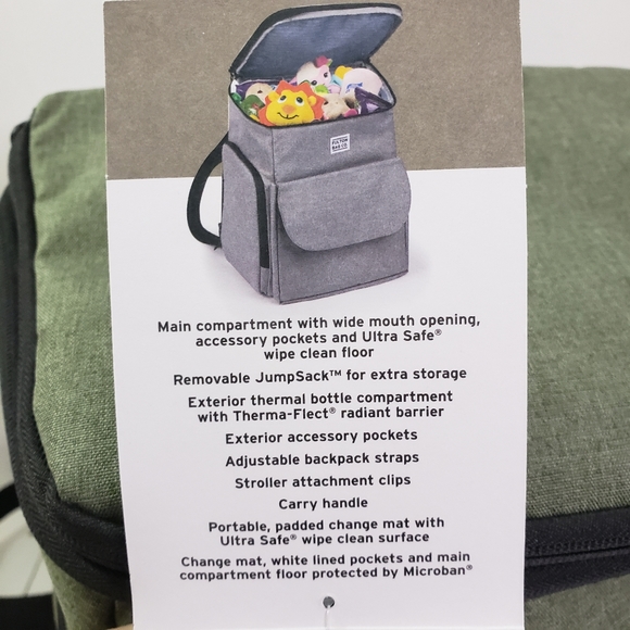 NEW! Fulton Bag Co. Diaper Bag Backpack with Removeable Jumpsack & Changing Pad - Picture 6 of 8